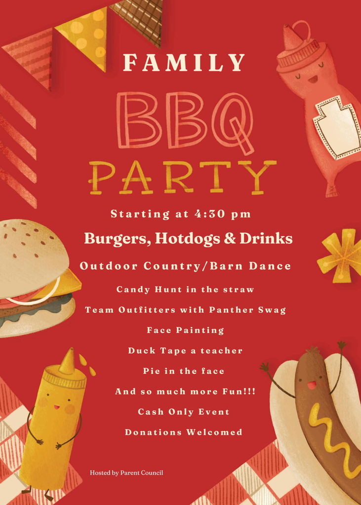 June  BBQ  Event 4-7 pm School Council