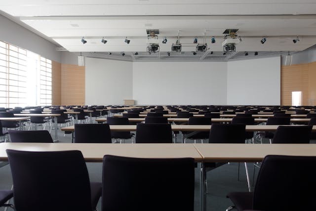This photo features an empty classroom.