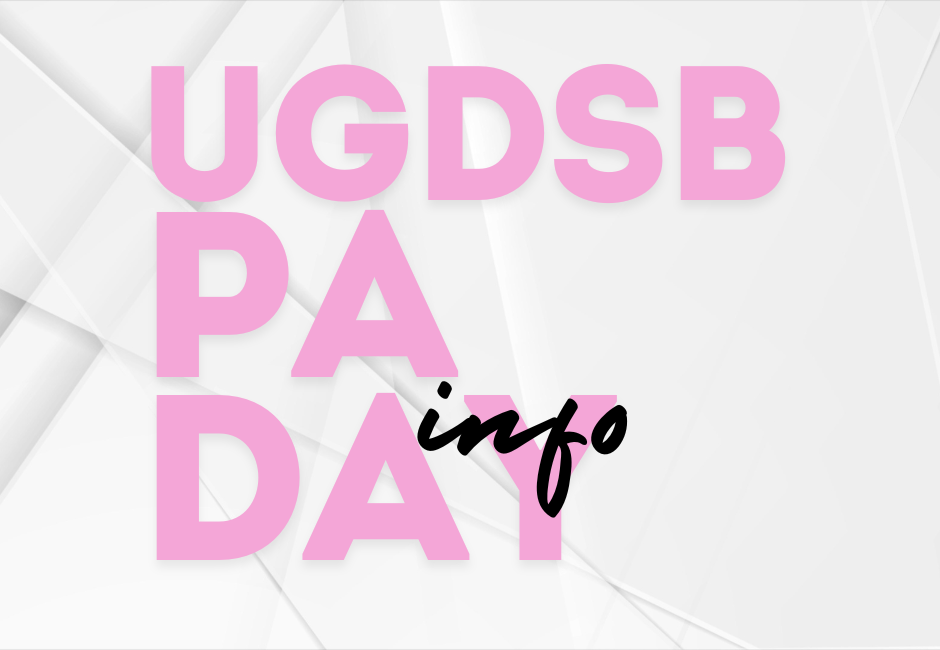UGDSB P.A. Day info