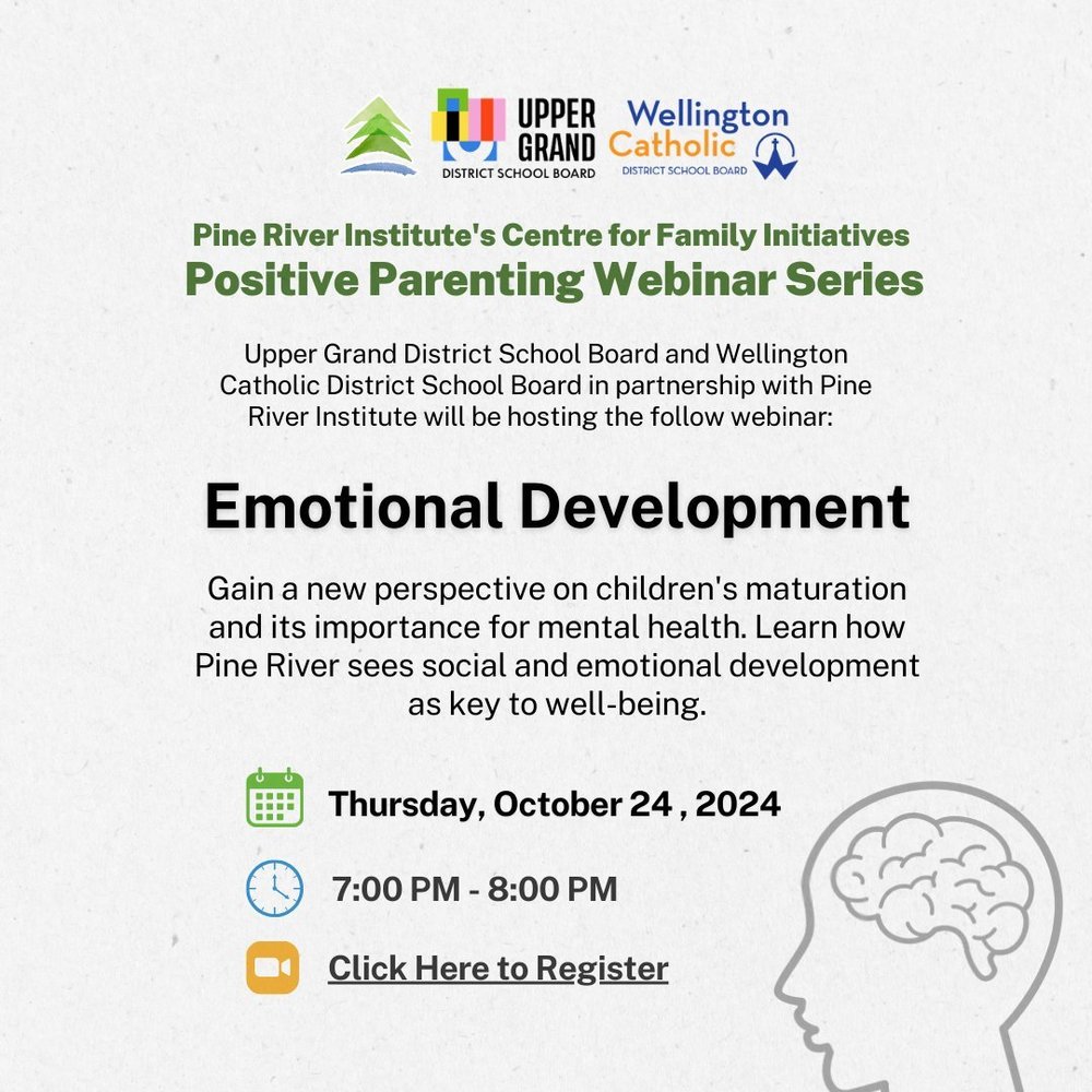 Positive parenting webinar sesries: Emotional Development is the October 24, 2024 webinar.