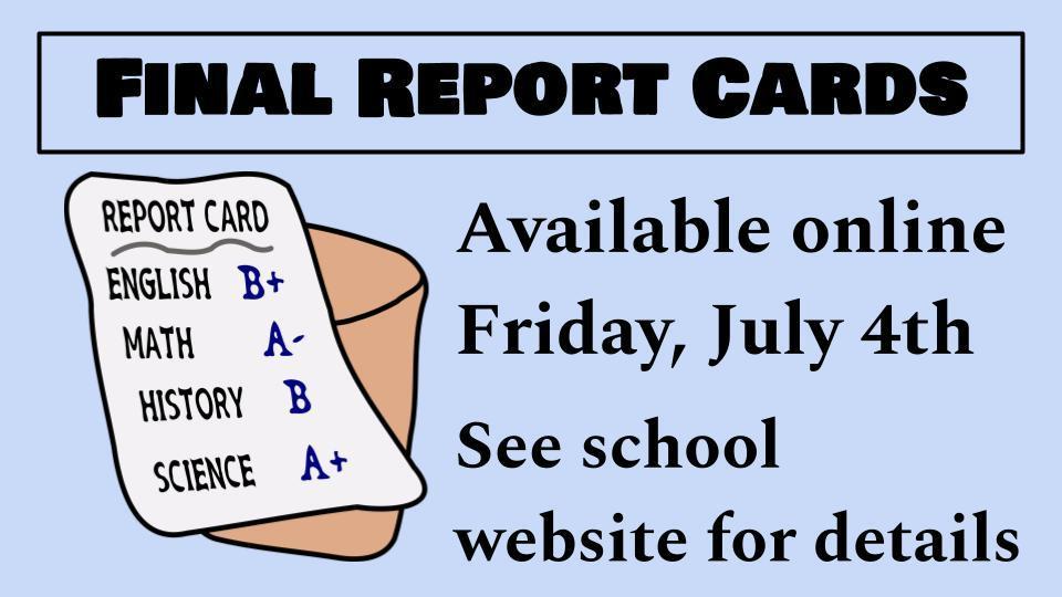 Final report cards