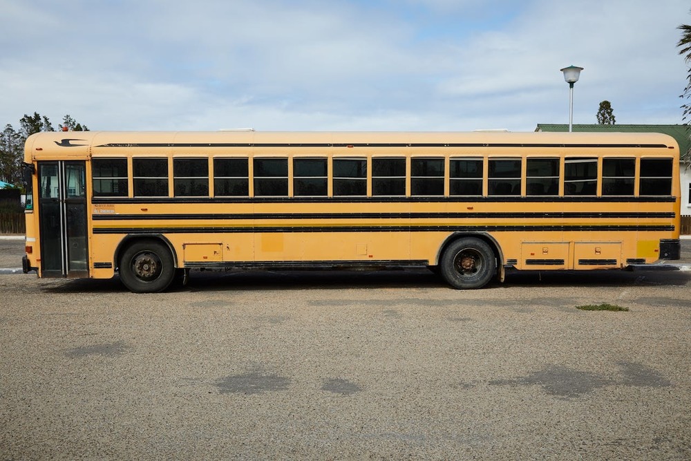 This photo features a school bus.