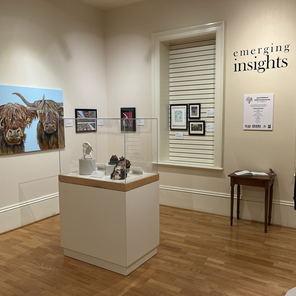 Student art on display at Wellington County Museum.